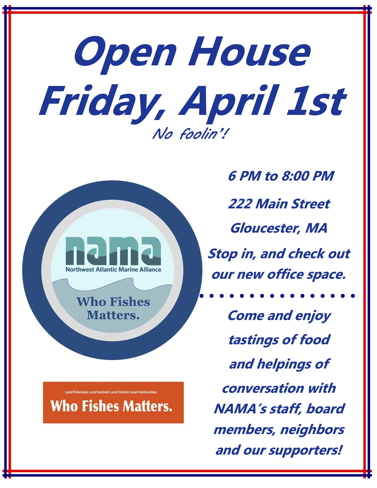 April 1st reception flyer